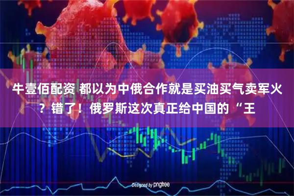 牛壹佰配资 都以为中俄合作就是买油买气卖军火？错了！俄罗斯这次真正给中国的 “王
